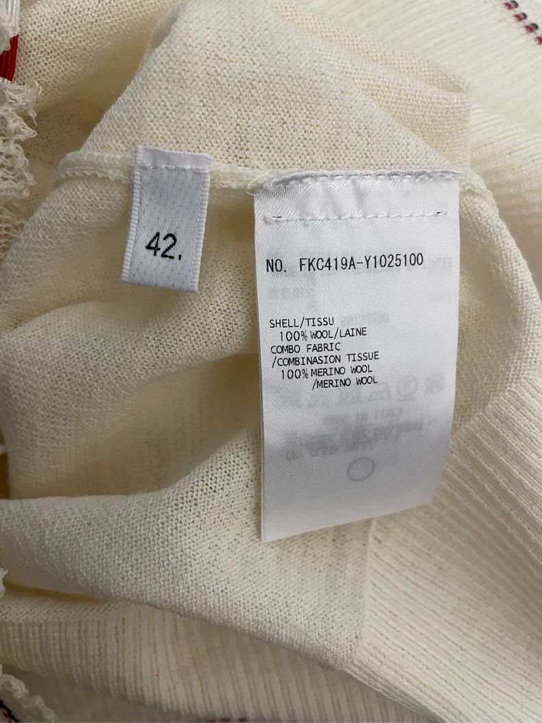 Thom Browne Thom Browne Show off-white summer series thin wool cardigan Size M / US 6-8 / IT 42-44 - 6 Thumbnail