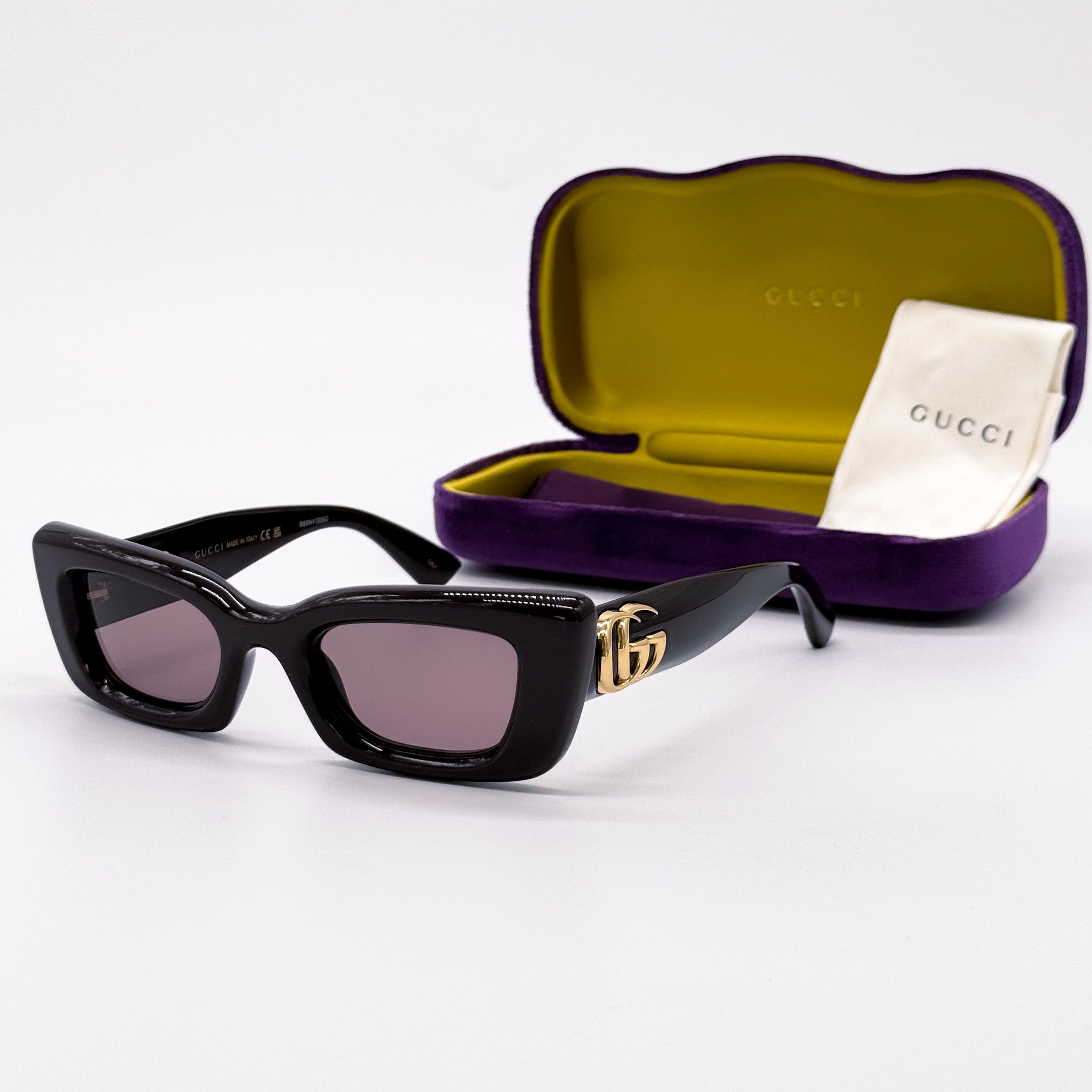 Gucci NEW GUCCI GG1827S 004 SHINY BROWN/VIOLET WOMEN SUNGLASSES Size ONE SIZE - 2 Thumbnail