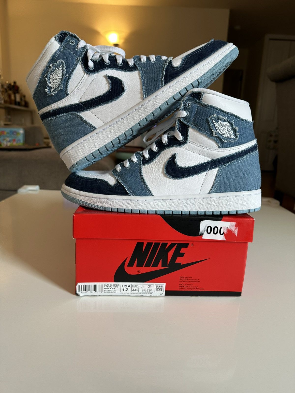 Jordan Brand Jordan 1 Hi Retro Denim ✂️CUT✂️ Size US 10.5 / EU 43-44 - 4 Thumbnail
