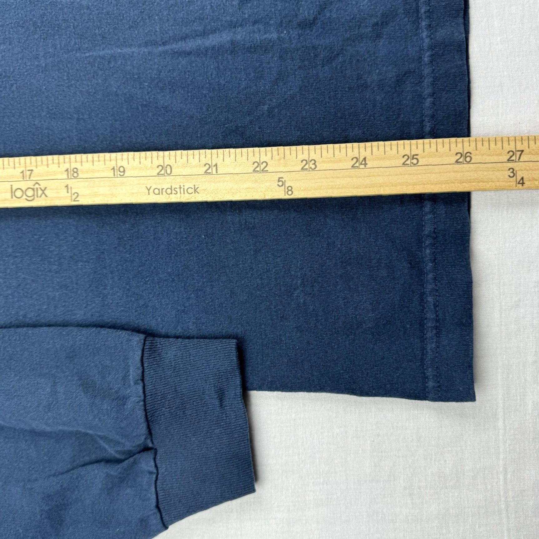 Vintage VINTAGE Alstyle T-Shirt Long Sleeve Shirt Adult Large Blue Funny Y2K Grunge Skater Mens Size US L / EU 52-54 / 3 - 7 Thumbnail