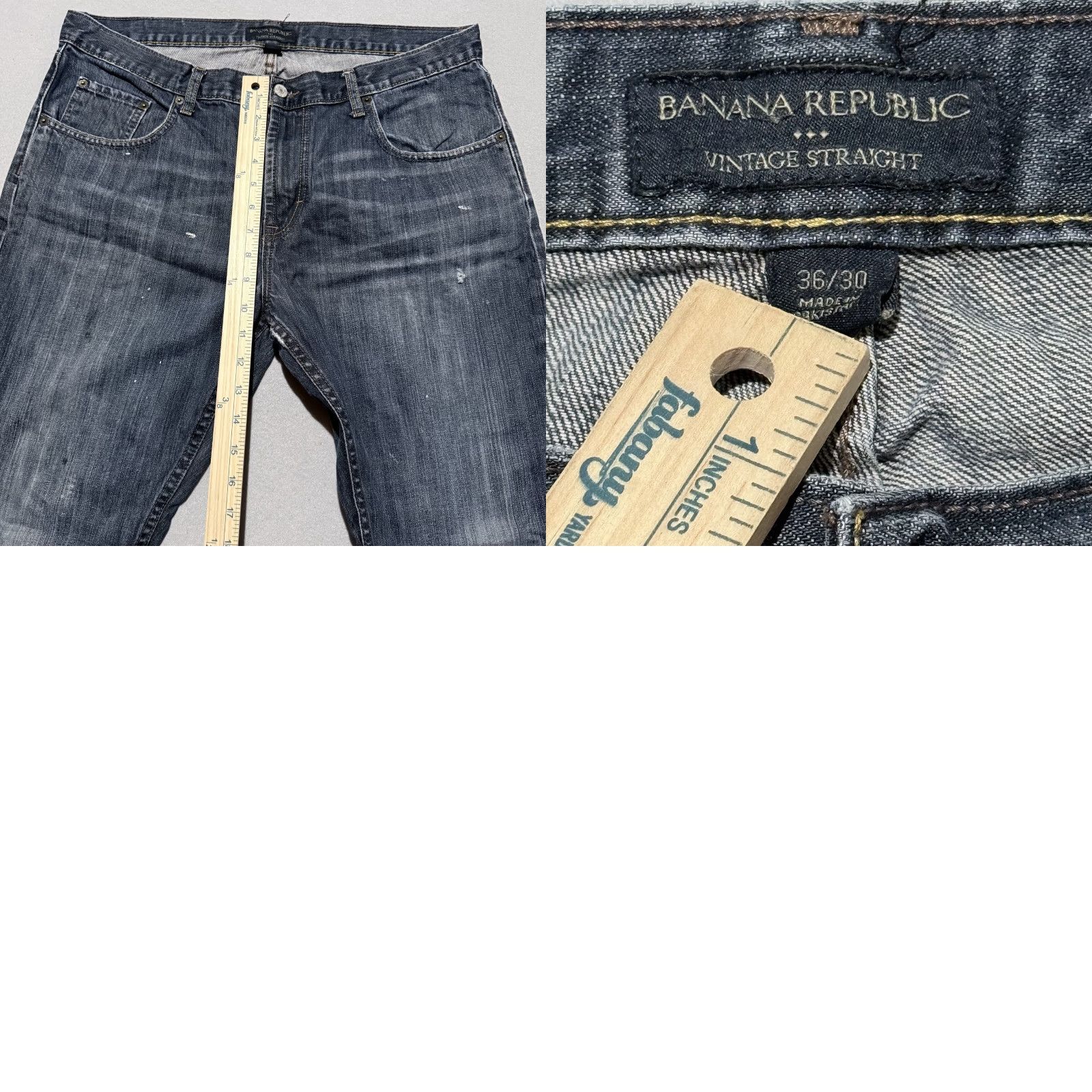 Banana Republic Banana Republic Jeans Men Blue Denim Zip Fly Vintage Straight 36x30 5-Pocket Quality Denim Vintage 2000s Mens Jeans Size US 36 / EU 52 - 9 Thumbnail