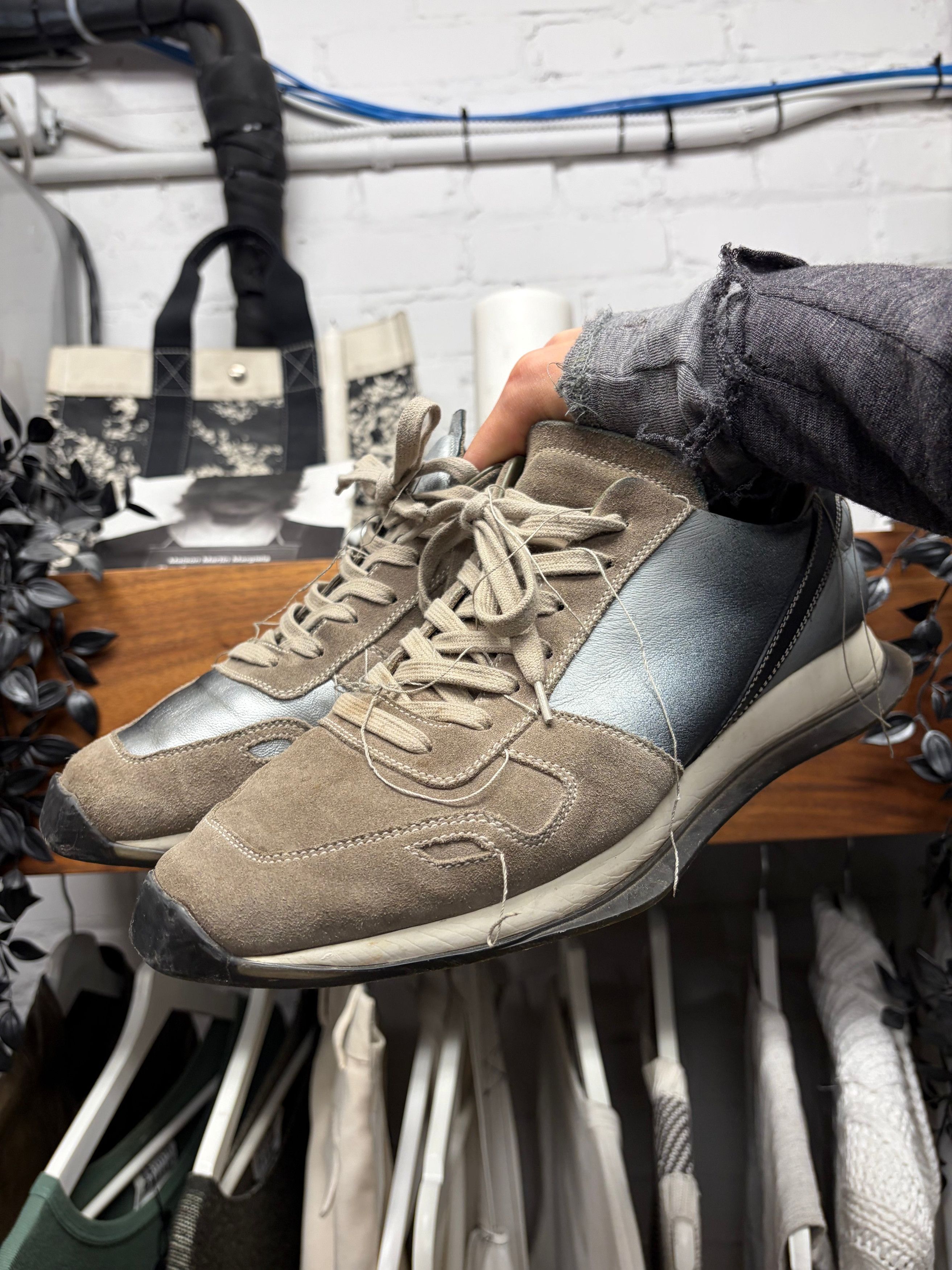 Rick Owens Rick Owens ‘Vintage Runner’ Dust/Grey Low Top Sneakers Size US 9.5 / EU 42-43 - 2 Thumbnail