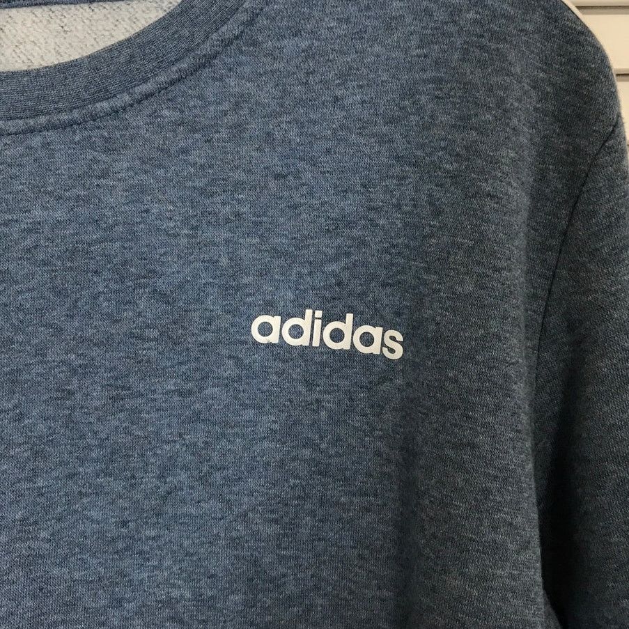 Adidas Adidas Blue 3-Stripes vieCrewneck Long Sleeve Sweatshirt L Size L / US 10 / IT 46 - 3 Thumbnail