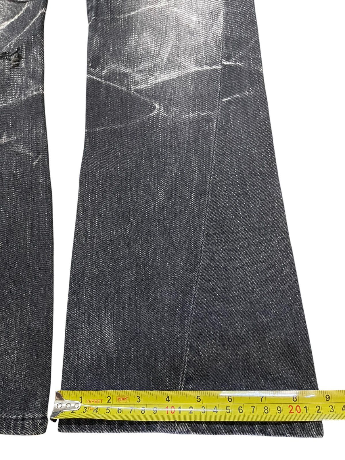 Tornado Mart Vintage Japan Tornado Mart Faded Wash Distressed Flare Jeans Size US 30 / EU 46 - 17 Thumbnail