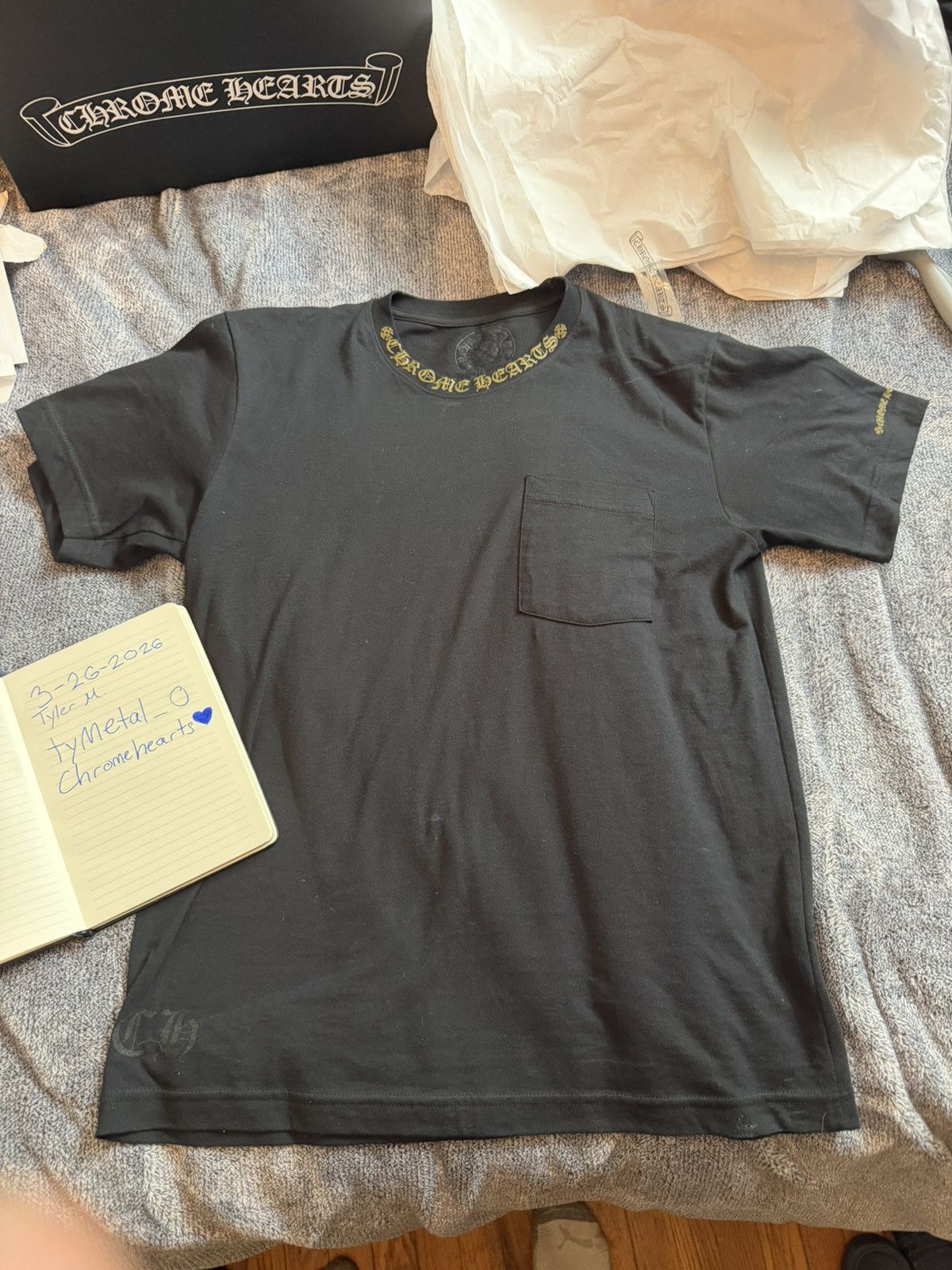 Chrome Hearts Chrome Hearts Neck Logo SS Pocket Crewneck Tee Black Size M Size US M / EU 48-50 / 2 - 8 Thumbnail