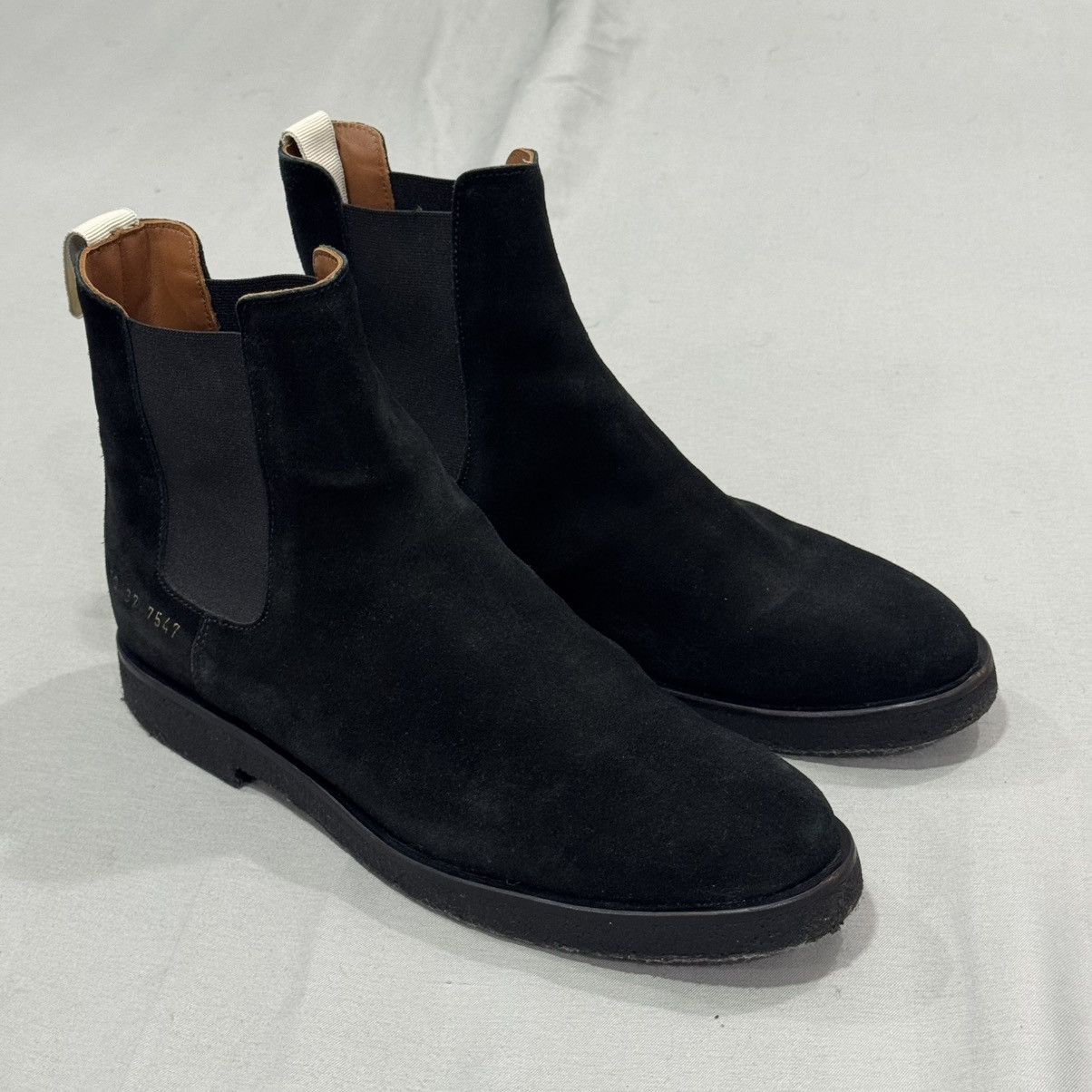 Common Projects Common Projects Women’s Chelsea Boots - Black Suede Size US 7 / IT 37 - 4 Thumbnail