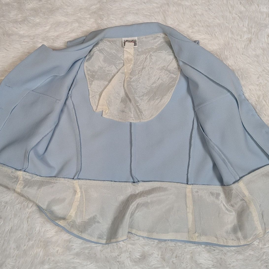 Vintage 90s Mystic Collared Button Front Vest Light Blue Large Size L / US 10 / IT 46 - 6 Thumbnail