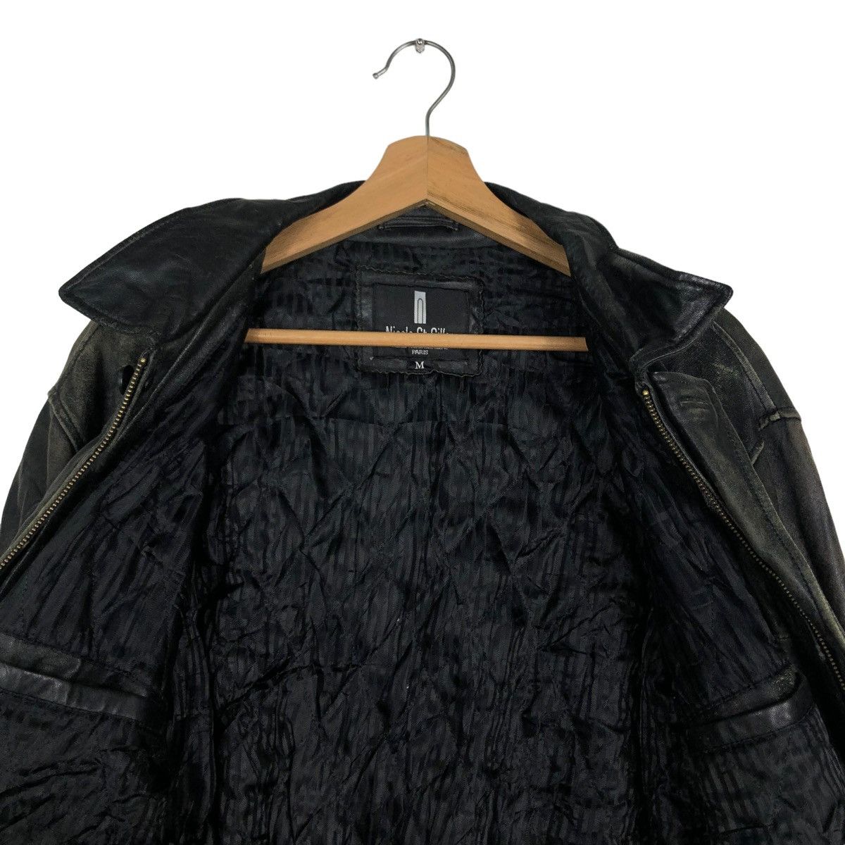 Japanese Brand 🔥90’s Vintage Leather Biker Jacket Nicole Issey Miyake Size US M / EU 48-50 / 2 - 11 Thumbnail