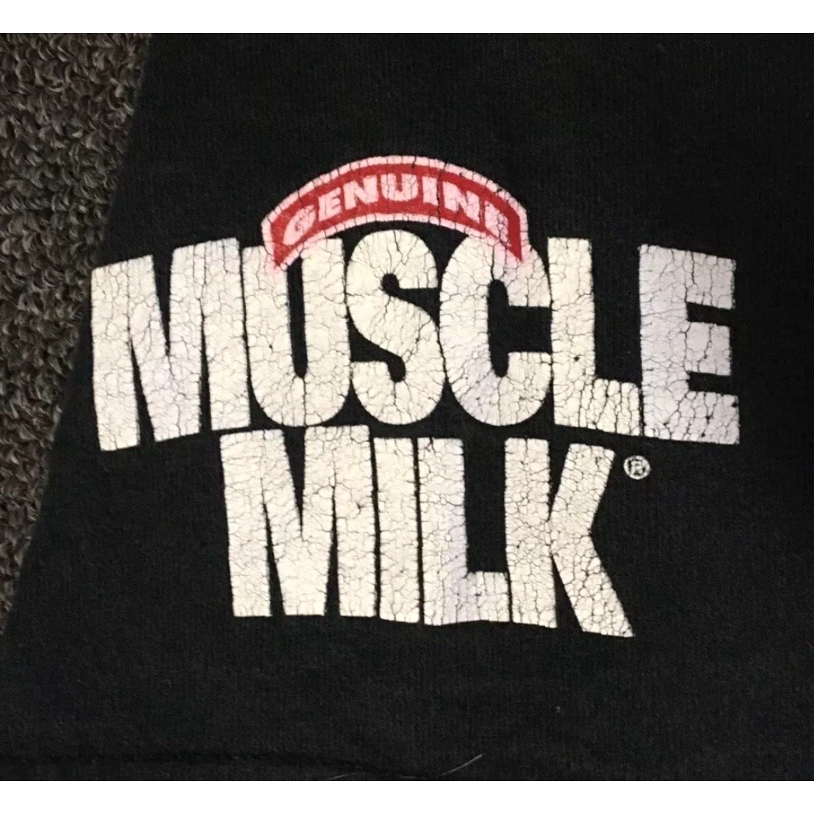 Thrasher VINTAGE Thrashed Muscle Milk Faded Distress Promo Shirt L Black Mens T-Shirt Short Sleeve Gym Grunge 80s 90s Humor Size US L / EU 52-54 / 3 - 5 Thumbnail