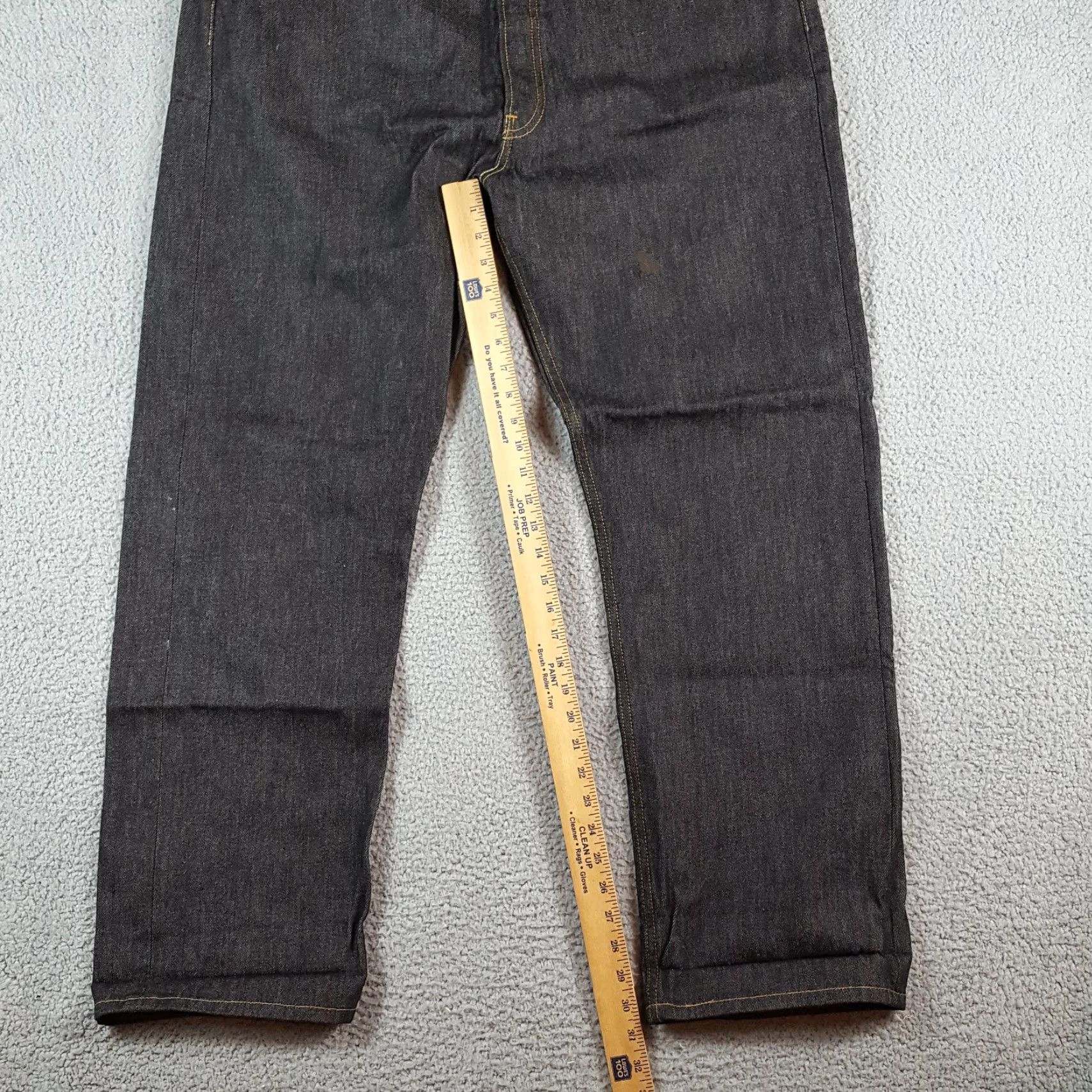 Levi's VINTAGE Levi's 501 Jeans Mens 42x32 Black Denim Straight 5-Pocket Western Button Fly Old School Cowboy 90s 00s Rock Style Regular Fit Size 42 Size US 42 / EU 58 - 5 Thumbnail