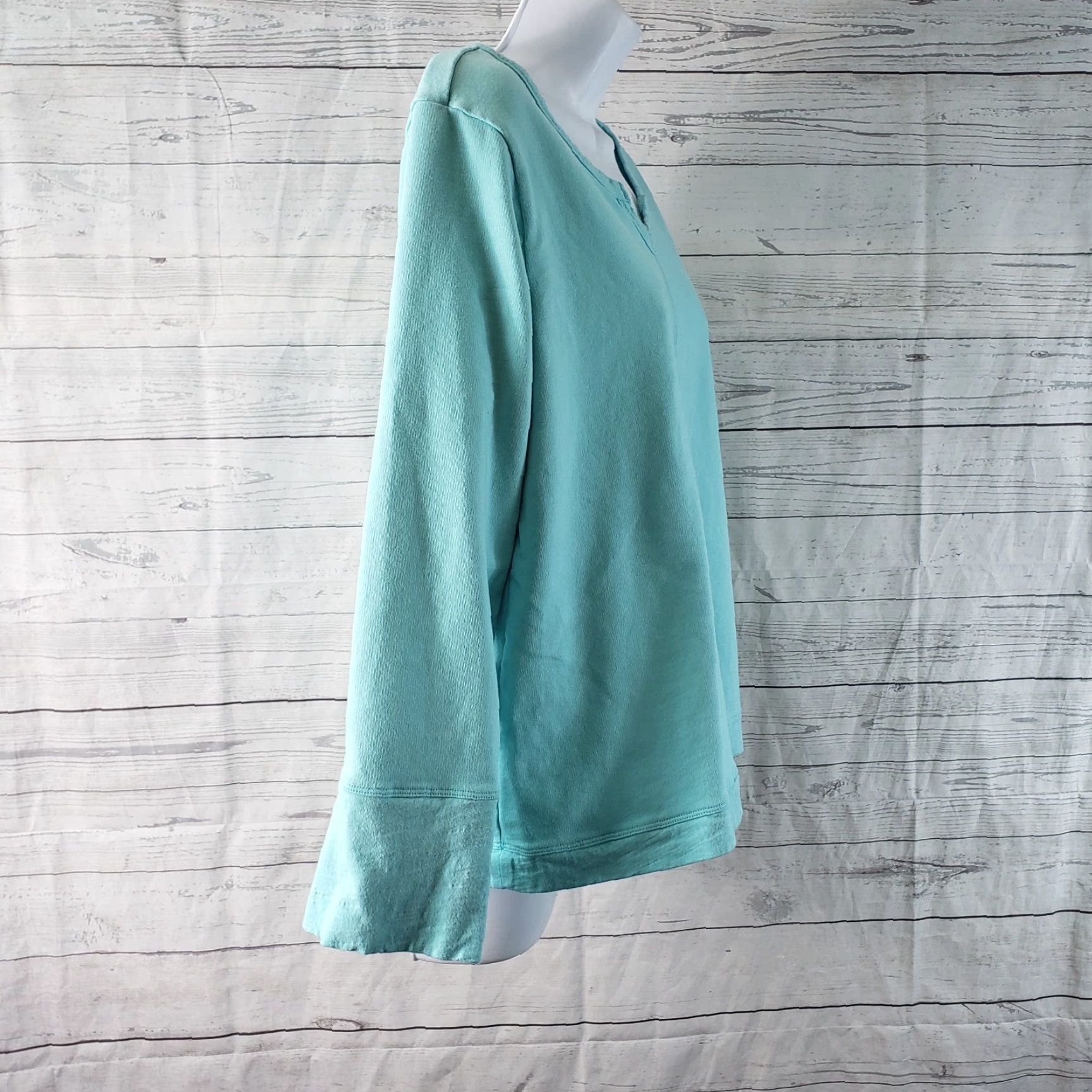 Habitat Habitat Womens Pullover S Solid Blue Cotton Blend Long Sleeve ShirtMens Womens Size S / US 4 / IT 40 - 3 Thumbnail