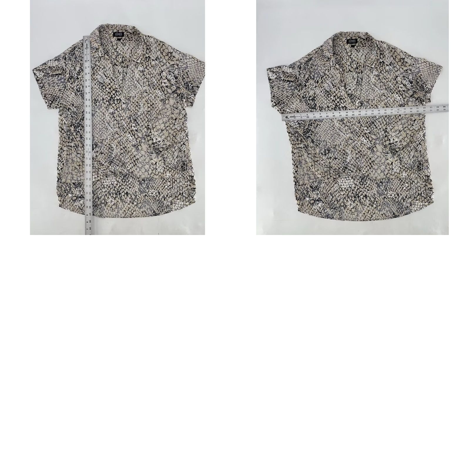 Jones New York Jones NY Snake Skin Print Faux Wrap Chiffon Collared Blouse Sz M Boho Women’s Size M / US 6-8 / IT 42-44 - 8 Thumbnail