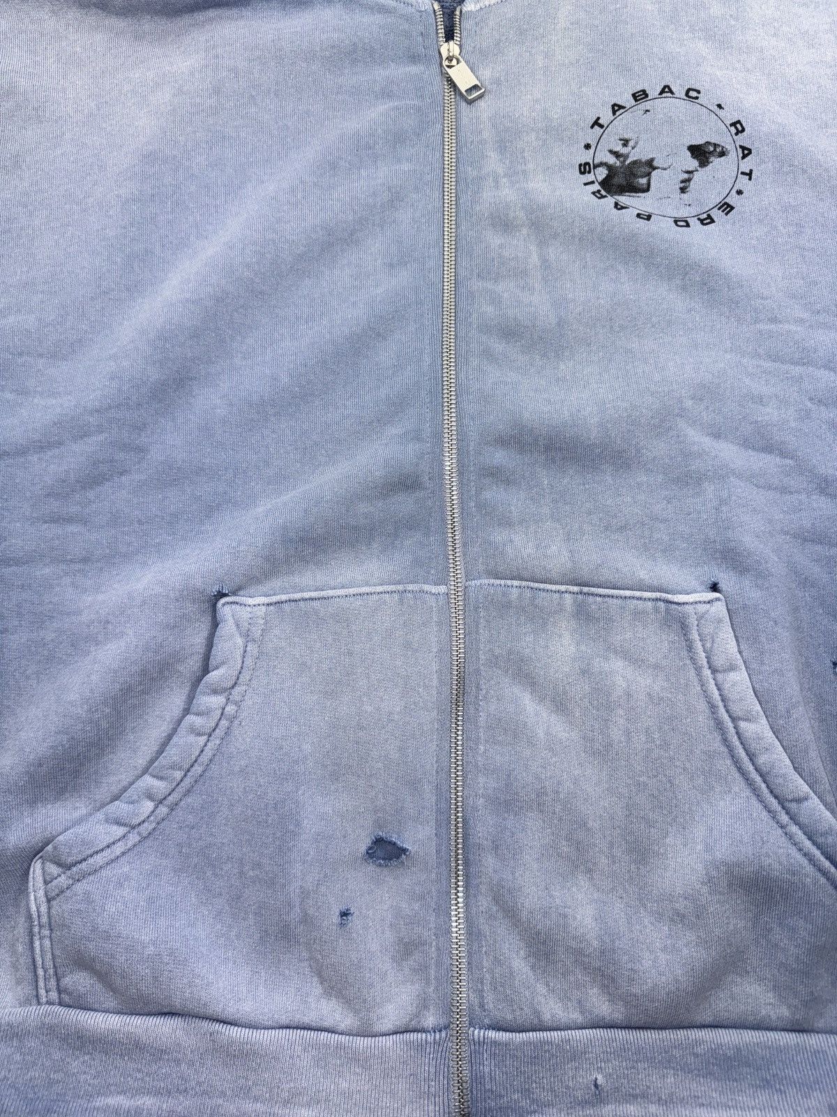 Enfants Riches Deprimes TABAC RAT DISTRESSED ZIP HOODIE Size US L / EU 52-54 / 3 - 4 Thumbnail