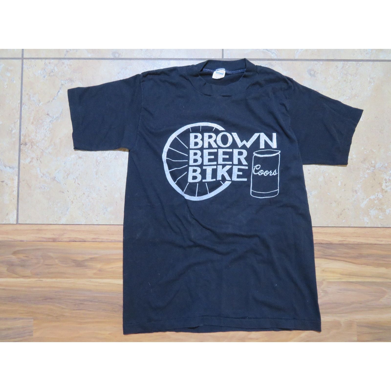 Other 80s Coors Brown Beer Bike T-Shirt Double-Sided Black Sz M Size US M / EU 48-50 / 2 - 1 Thumbnail