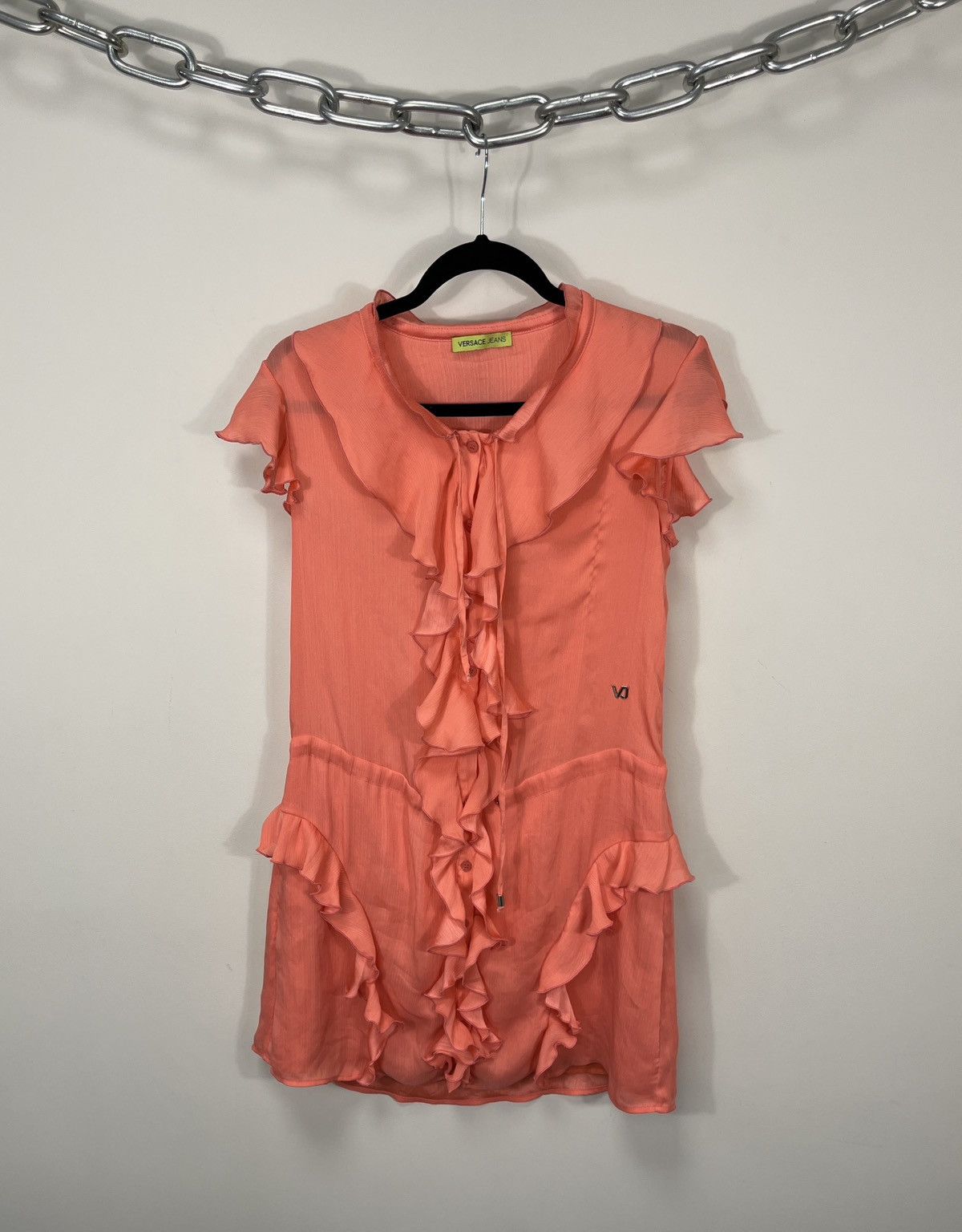 image of Versace Jeans Pink Luxury Mess Midi Dress, Women's (Size Small)