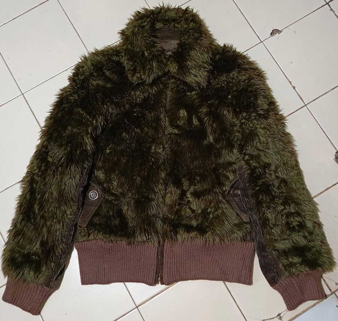 image of Avant Garde x Hysteric Glamour Hysteric Fur Jacket in Green, Men's (Size Small)