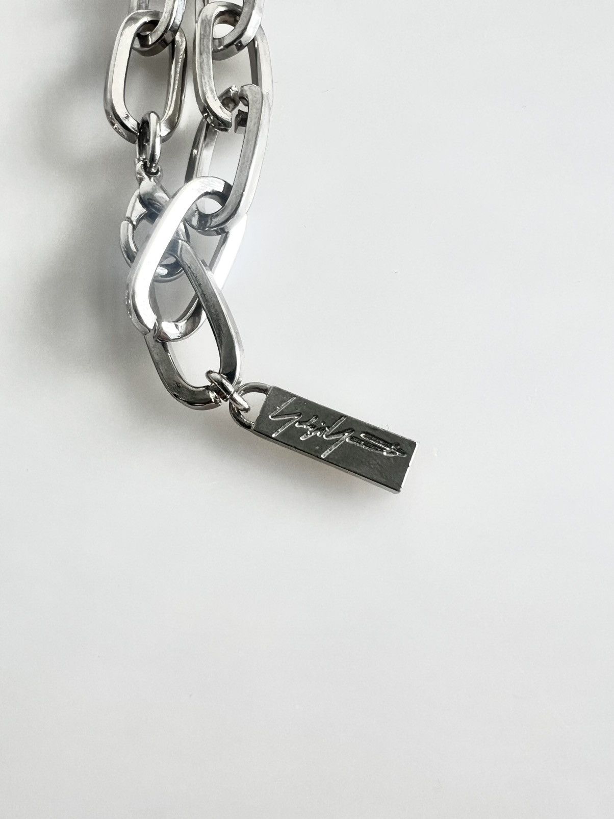 Yohji Yamamoto Yohji Yamamoto - Silver Long Chain Necklace Size ONE SIZE - 4 Thumbnail