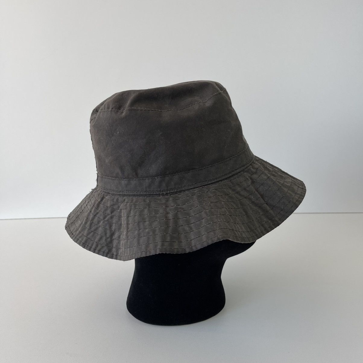 Vintage Vintage Waxed Cotton 90’s Buckle Hat Olive Made in Italy Size ONE SIZE - 4 Thumbnail