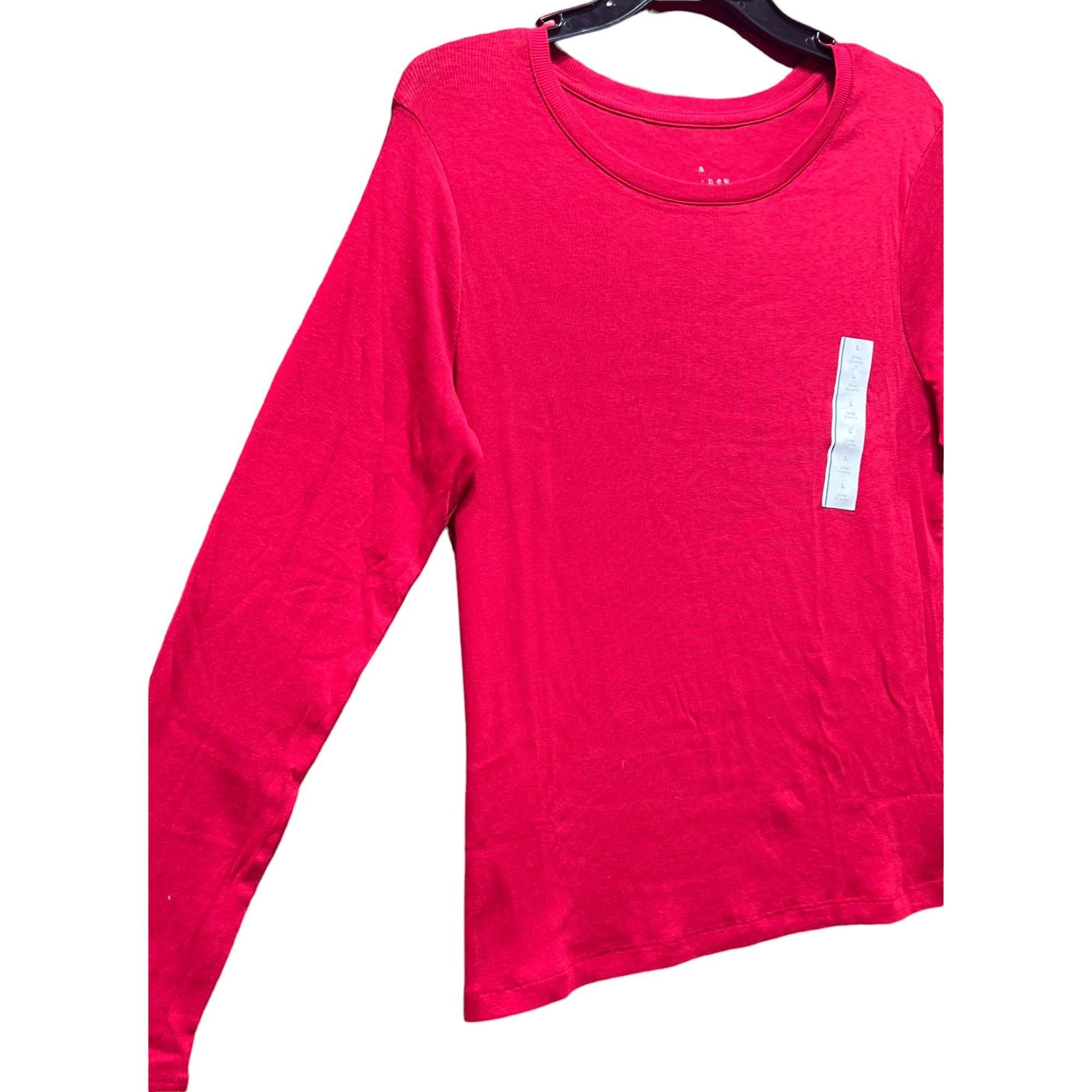 Other A New Day - Women's Long Sleeve Blouse - Red - Large Size L / US 10 / IT 46 - 12 Thumbnail