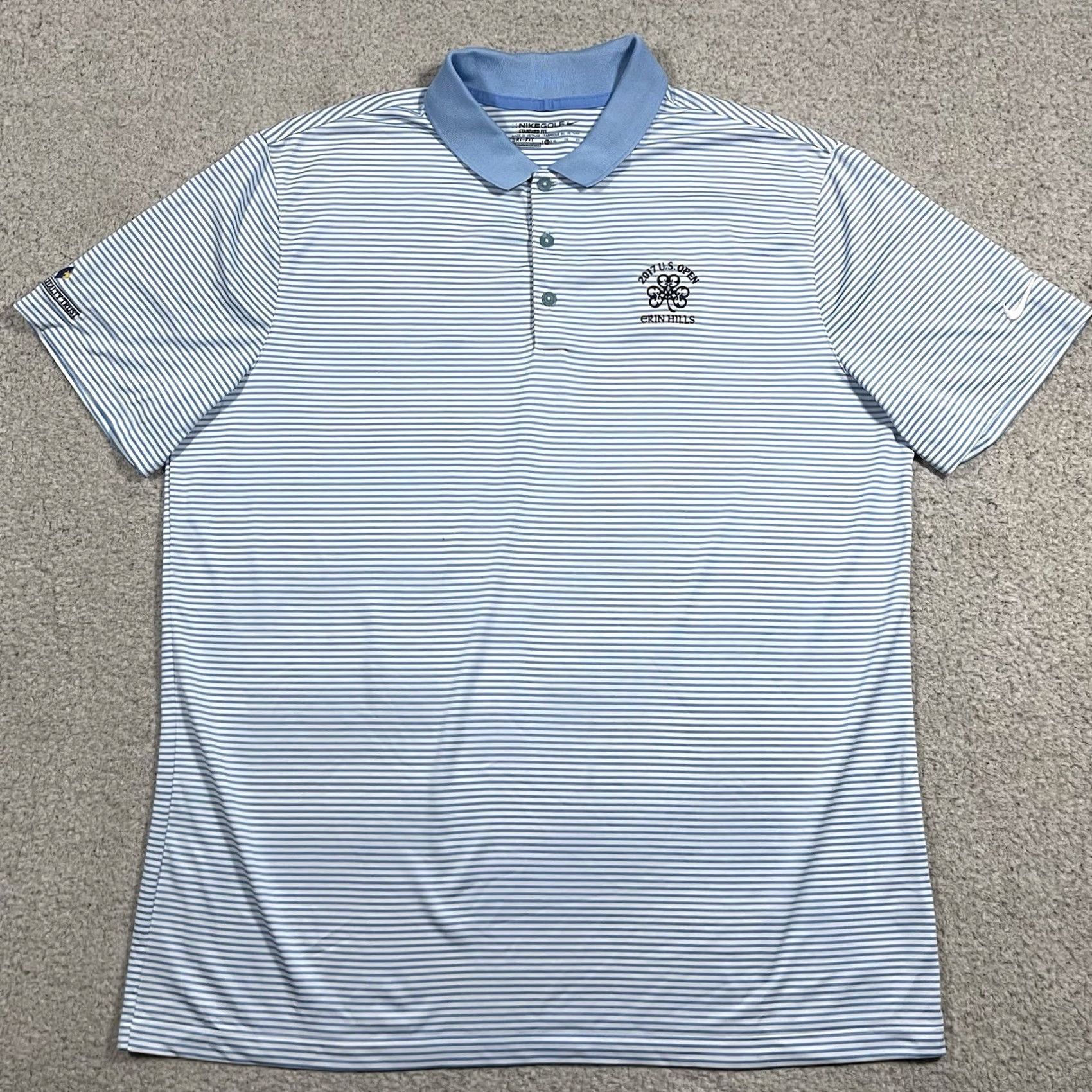 Nike Nike Polo Shirt Men XL Blue Erin Hills US Open Performance Short Sleeve Golf Size US XL / EU 56 / 4 - 3 Thumbnail
