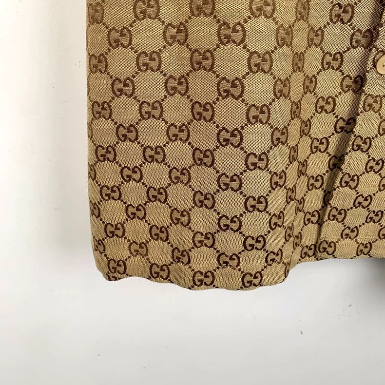 Gucci GucciBrown logo jacquad full-print lapel short-sleeved shir Size US L / EU 52-54 / 3 - 4 Thumbnail