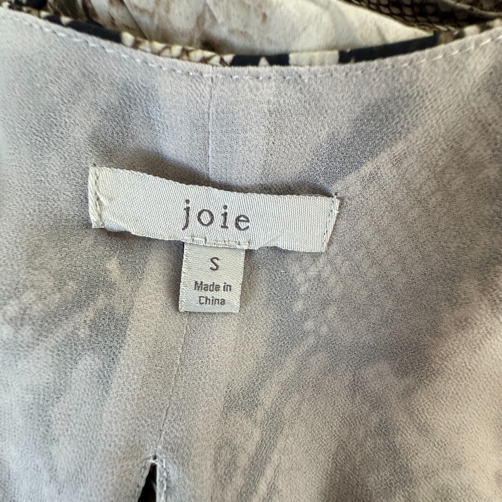 Joie Joie Porcelain Bethwyn C Snakeskin Wrap A-Line Dress SM Size S / US 4 / IT 40 - 9 Thumbnail