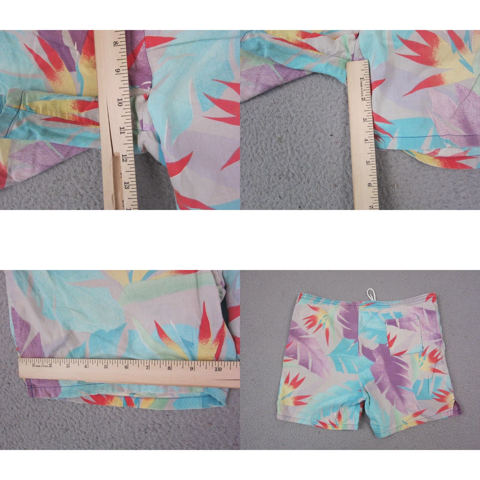 Vintage VINTAGE California Shores Shorts Board Swimwear Mens 80s 36 Blue Floral Pockets 90s Surfing Bottoms Size US 36 / EU 52 - 8 Thumbnail
