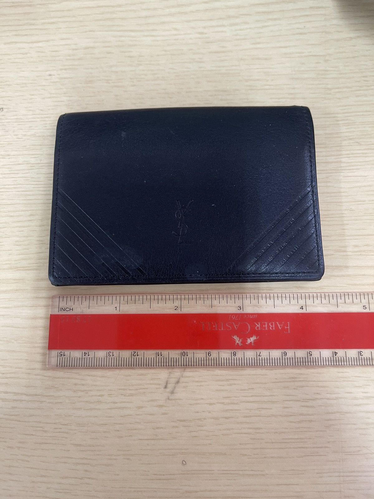 Yves Saint Laurent YSL Leather Card Wallet Yves Saint Laurent Compact Bifold Size ONE SIZE - 13 Thumbnail