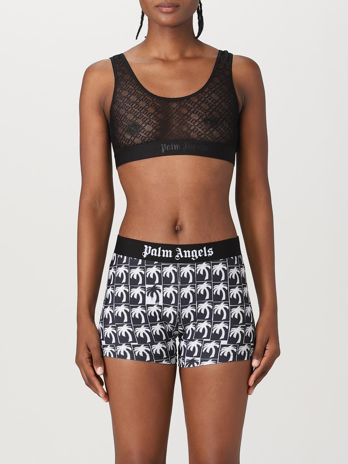 Palm Angels o1y1225 Crop Top in Black Size XS / US 0-2 / IT 36-38 - 1 Thumbnail