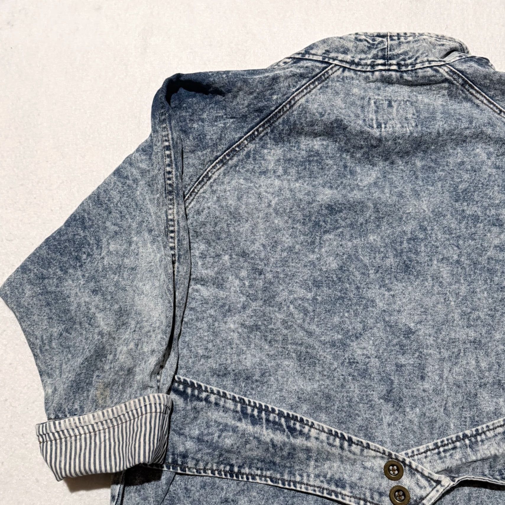 Vintage VINTAGE Stefano Jacket Women Blue Acid Wash Denim Oversized Streetwear 20W Styling - 80s City Classic Mens Womens Girls Size 3XL / US 20-22 - 5 Thumbnail