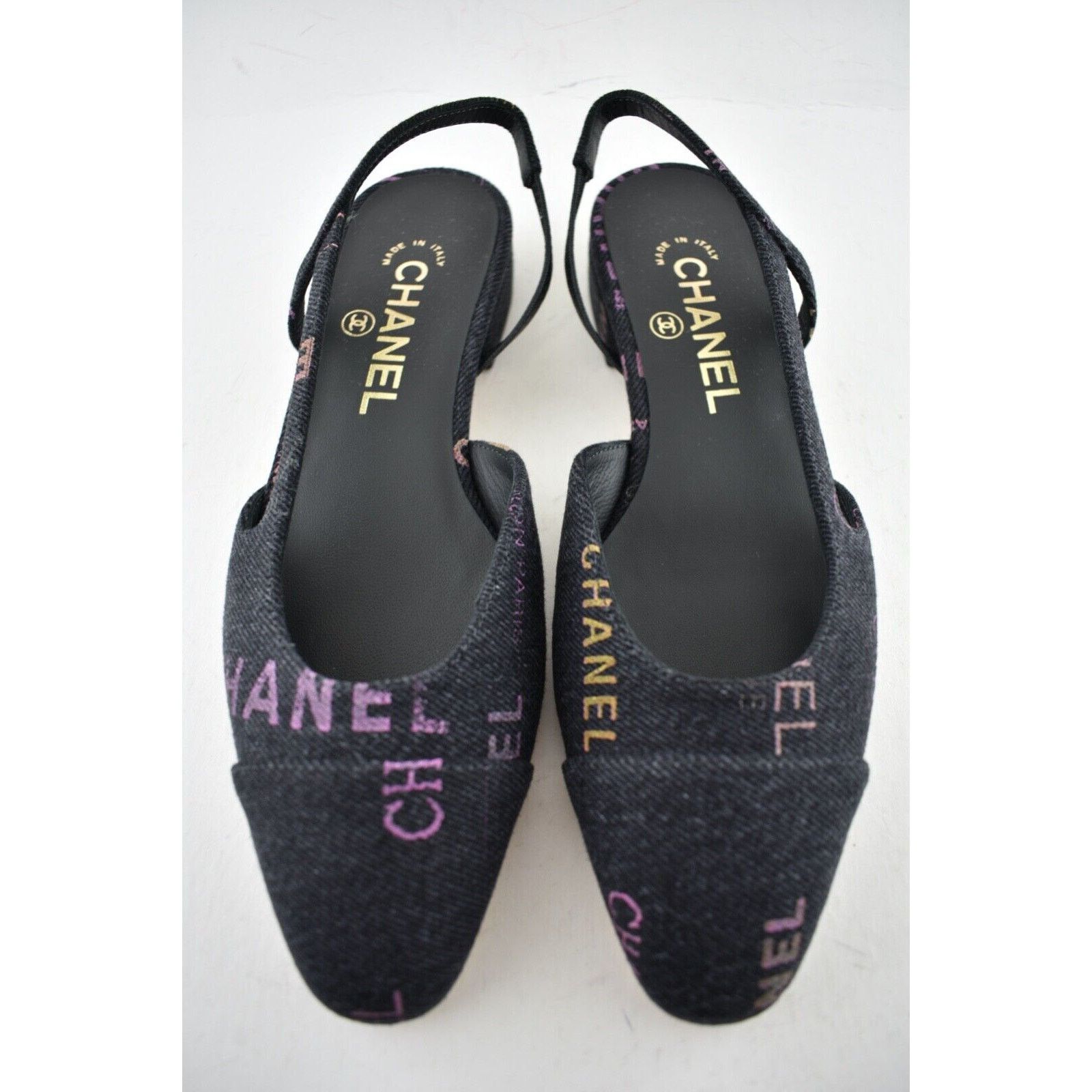 Chanel 22P Mademoiselle Coco Sling Denim Slingback Ballet Flat 37 Size US 7 / IT 37 - 6 Thumbnail