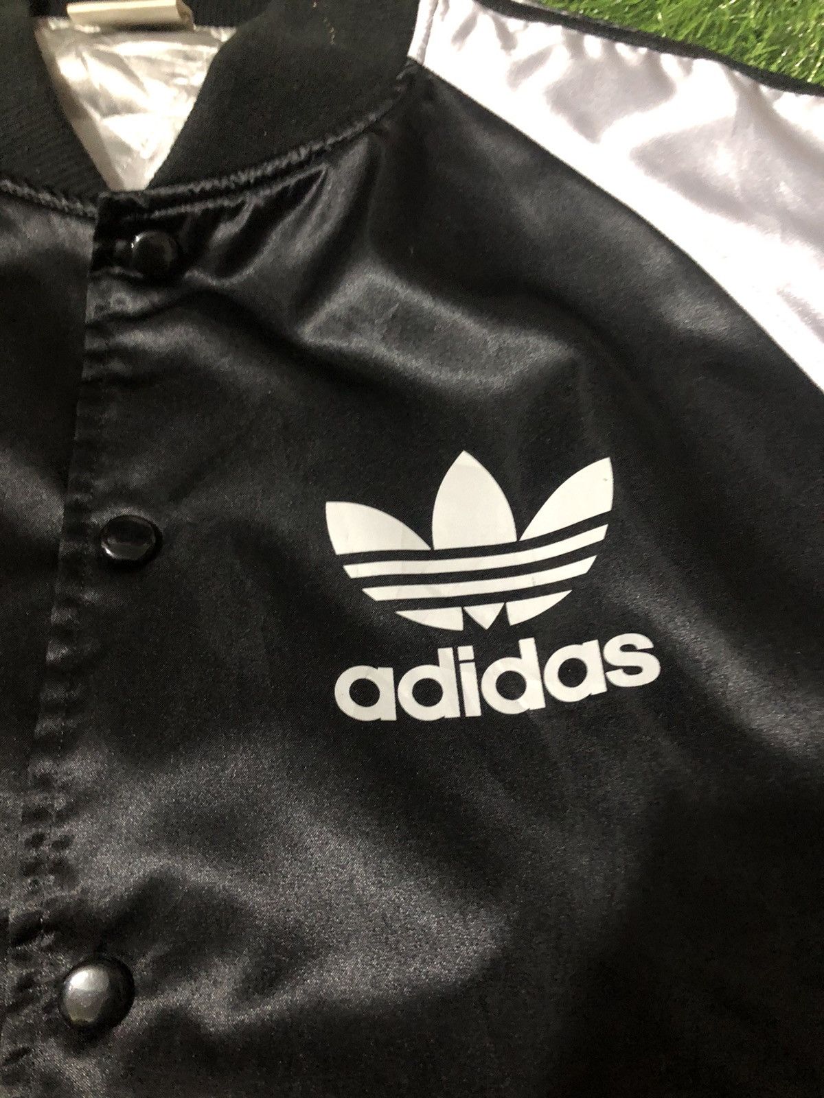 Adidas × Japanese Brand ADIDAS x VARSITY JACKET BLACK SILVER Size US L / EU 52-54 / 3 - 3 Thumbnail