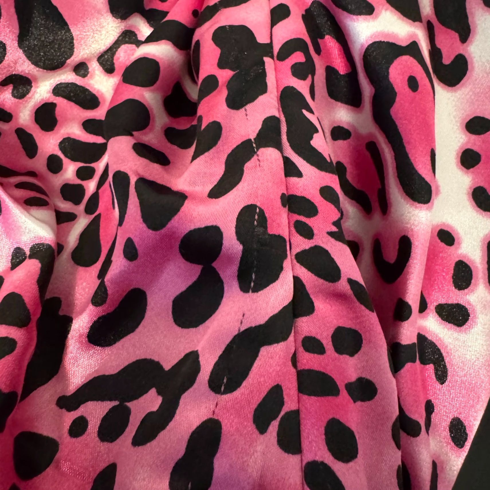 Vintage VINTAGE 90s Y2K Fiesta Strapless Mini Dress Pink Cheetah Leopard Satin 8 Medium Women's Size M / US 6-8 / IT 42-44 - 7 Thumbnail