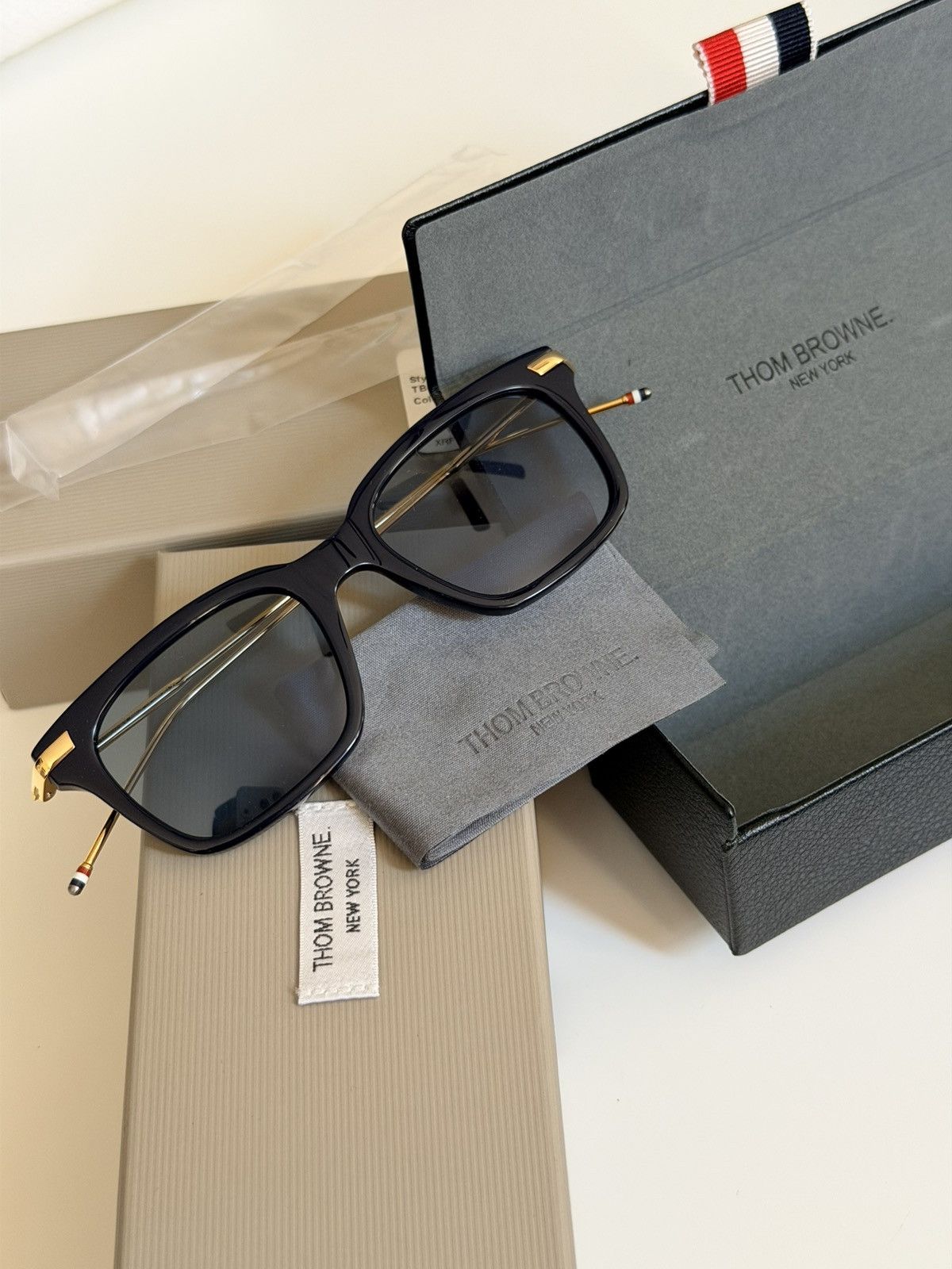 Thom Browne Thom Browne TB-701 Eyeglasses - Gold/Black - 49mm Size ONE SIZE - 9 Thumbnail