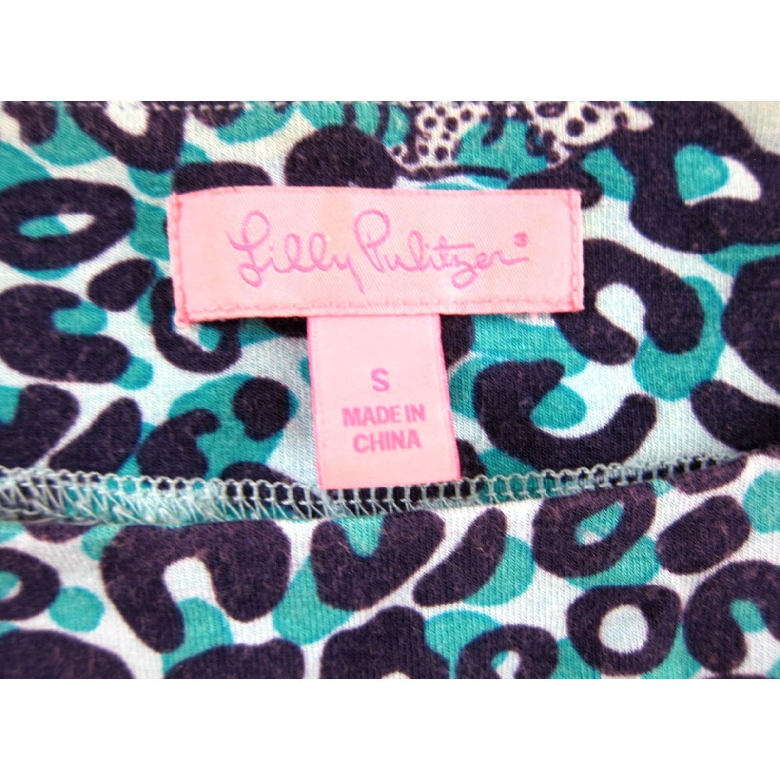 Lilly Pulitzer Lilly Pulitzer Blue Leopard Print Jersey Stretch Cap Sleeve Sheath Dress Small Size S / US 4 / IT 40 - 3 Thumbnail