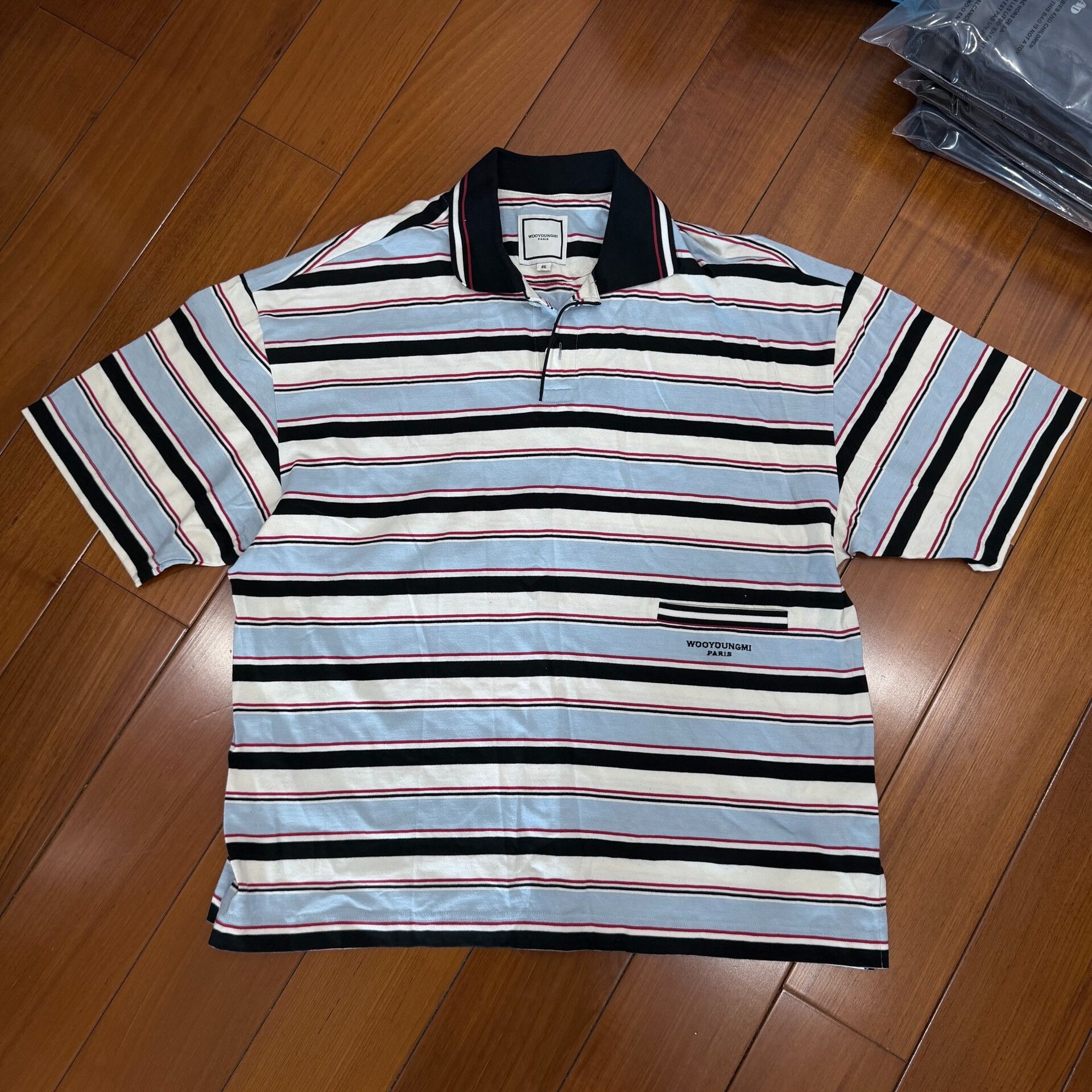 Wooyoungmi Wooyoungmi Striped Oversized Polo Short-Sleeve Size US S / EU 44-46 / 1 - 1 Thumbnail
