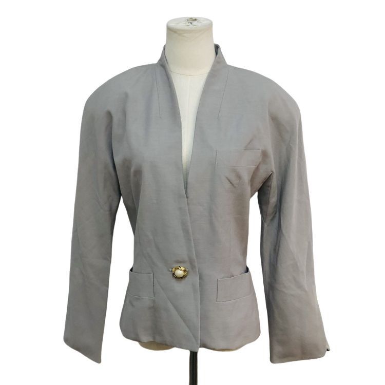 Dior Christian Dior Gray Wool Blend Blazer Size M Size M / US 6-8 / IT 42-44 - 1 Thumbnail