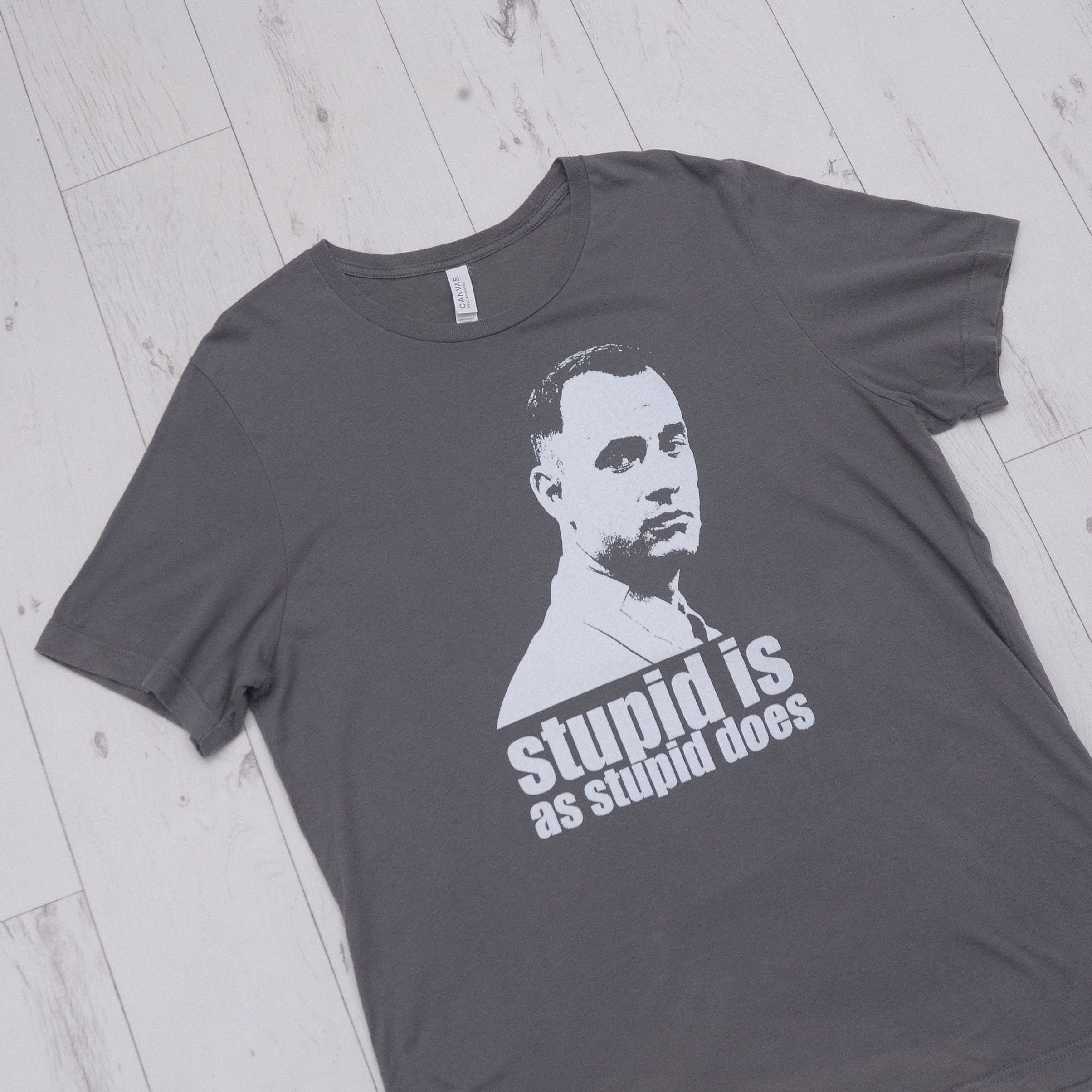 Vintage 90s Forrest Gump Stupid Is As Stupid Does Tee Y2K Size US L / EU 52-54 / 3 - 2 Thumbnail