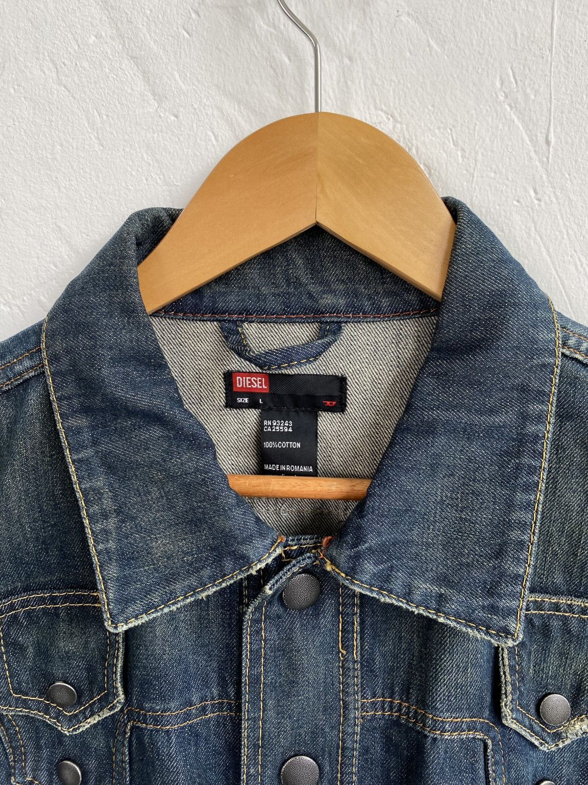 Diesel 2004 Diesel Mannil Distressed Denim Jacket Size US M / EU 48-50 / 2 - 11 Thumbnail