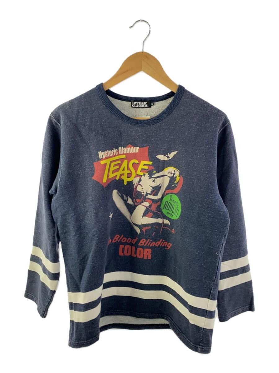 image of Hysteric Glamour Tease 3/4 Sleeve Shirt in Navy, Men's (Size Medium)