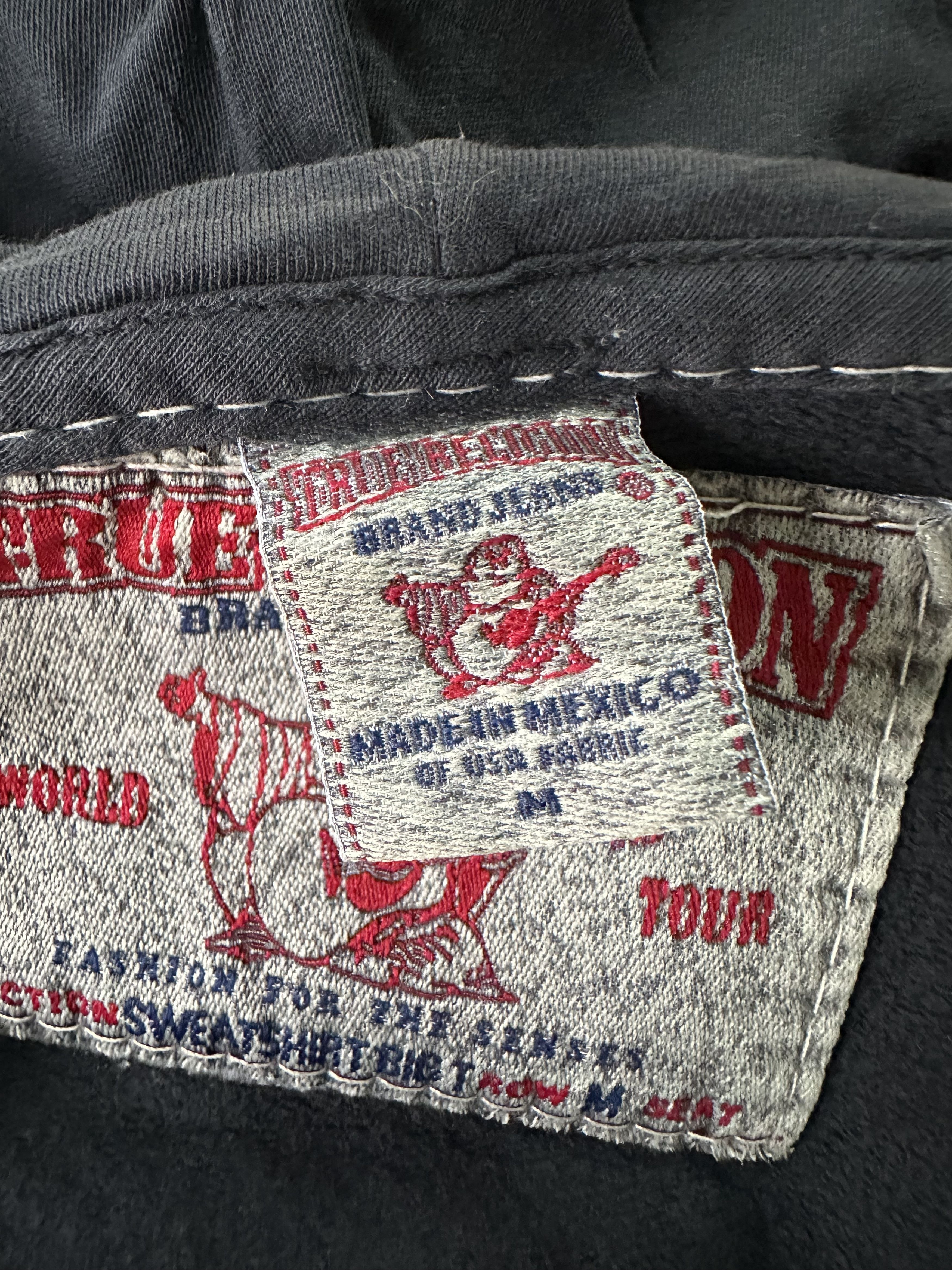 True Religion Vtg Distressed True Religion Ride Or Die L.A Big T Hoodie Size US M / EU 48-50 / 2 - 12 Thumbnail