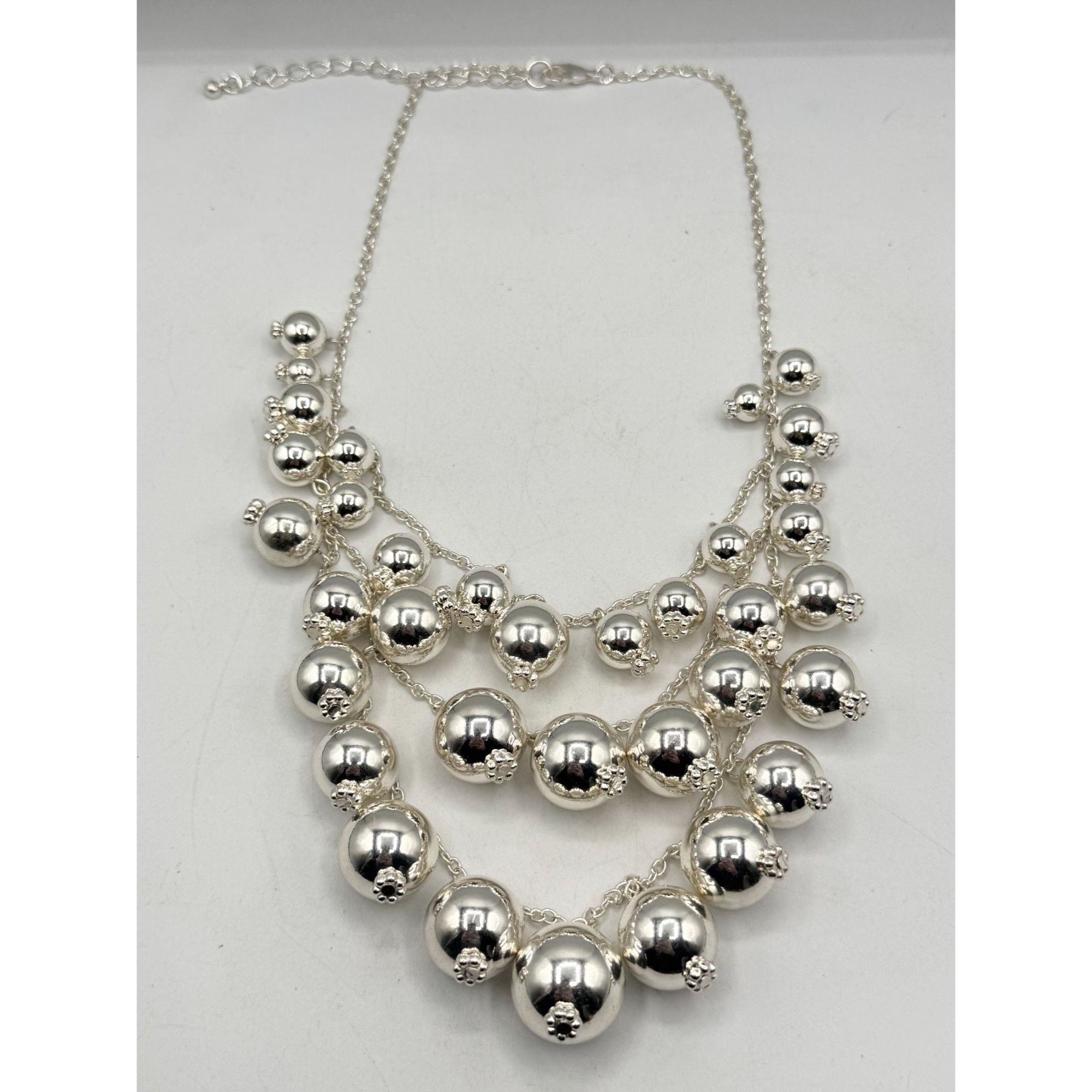 Other Silver ball charm chain collar necklace Size ONE SIZE - 5 Thumbnail