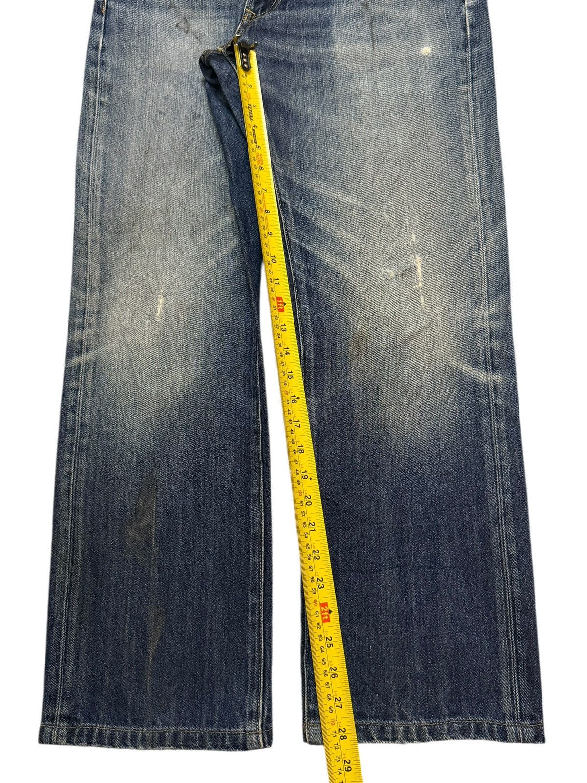 Uniqlo Vintage Y2K Japanese Uniqlo Blue Faded Wash Straight Leg Size US 34 / EU 50 - 11 Thumbnail