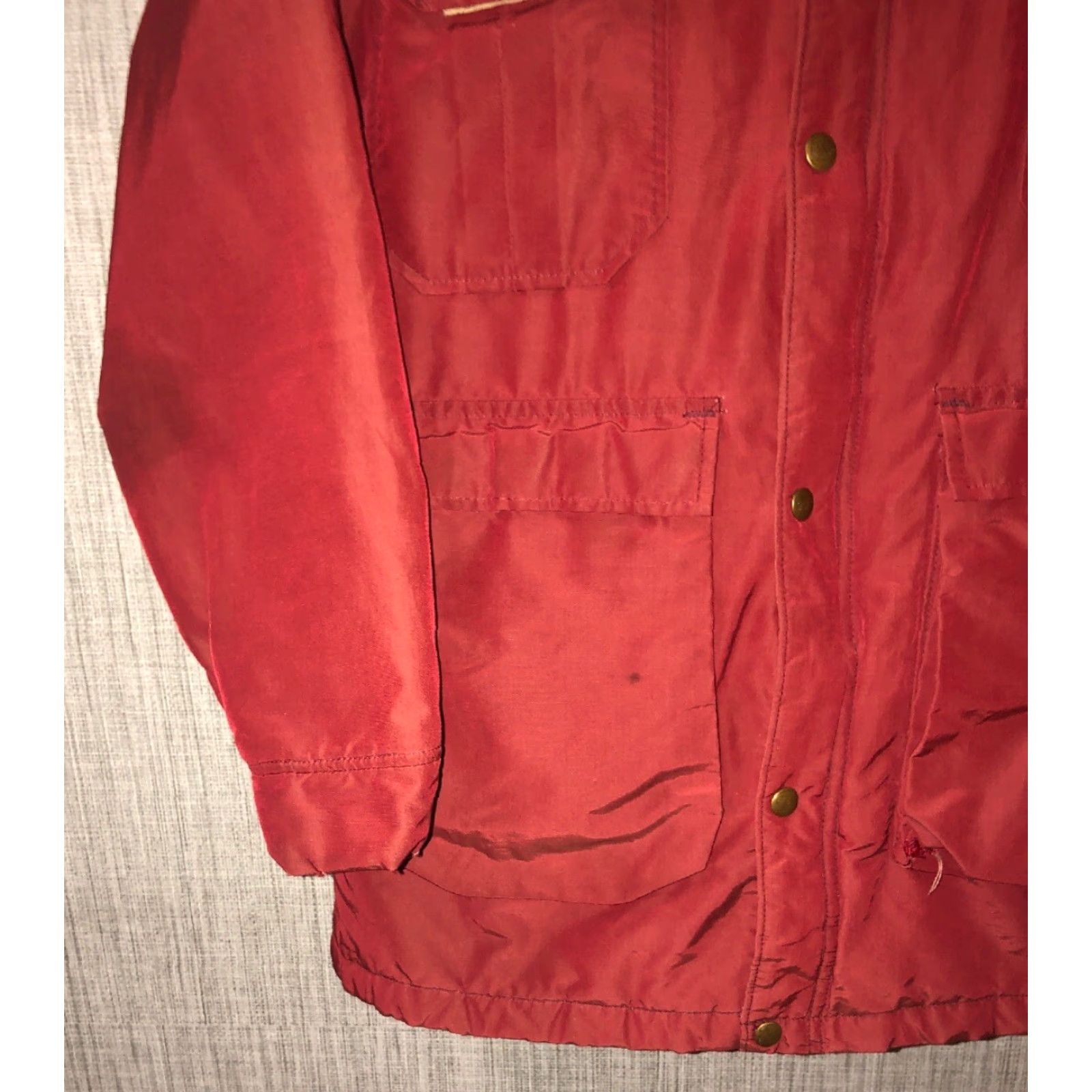 Vintage L.L. Bean Red Hooded Full Zip Jacket Mens L Regular Size 24 Inch Armpit Parka Jacket Coat Size US L / EU 52-54 / 3 - 3 Thumbnail