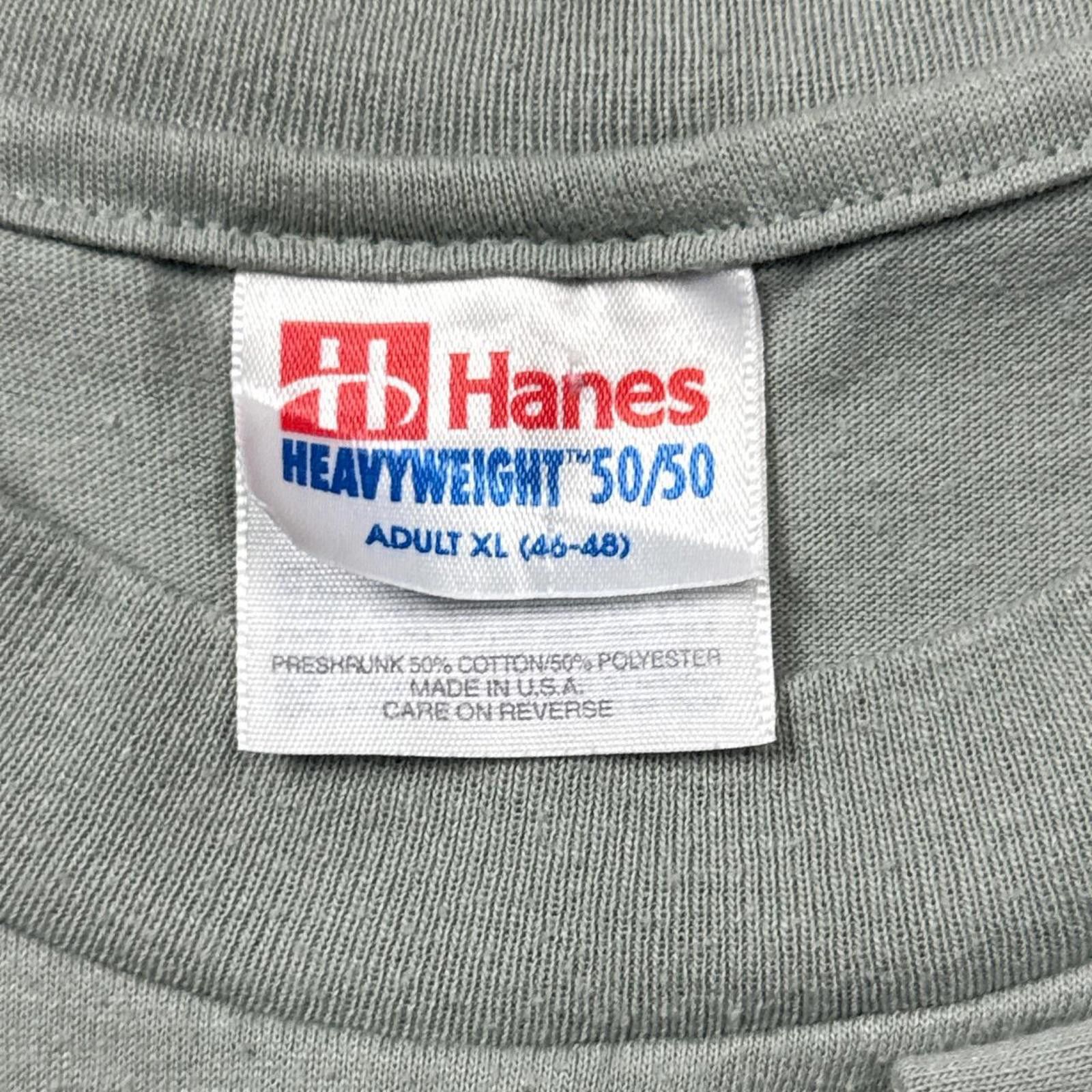 Hanes Hanes Heavyweight 1990’s Single Stitch T-Shirt 50/50 Size US XL / EU 56 / 4 - 4 Thumbnail