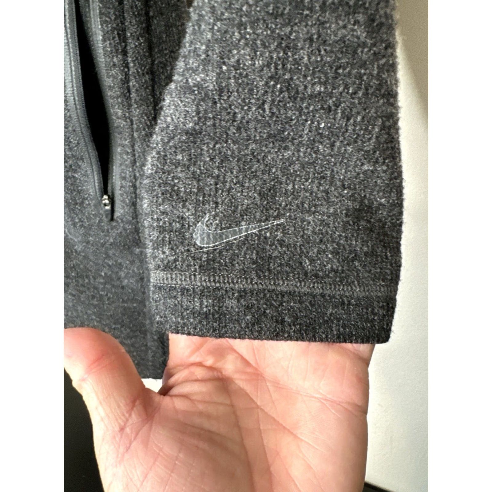 Nike Nike Womens Therma Fit Hooded Long Jacket Gray Full Zip Coat L Wool Tech Size L / US 10 / IT 46 - 4 Thumbnail