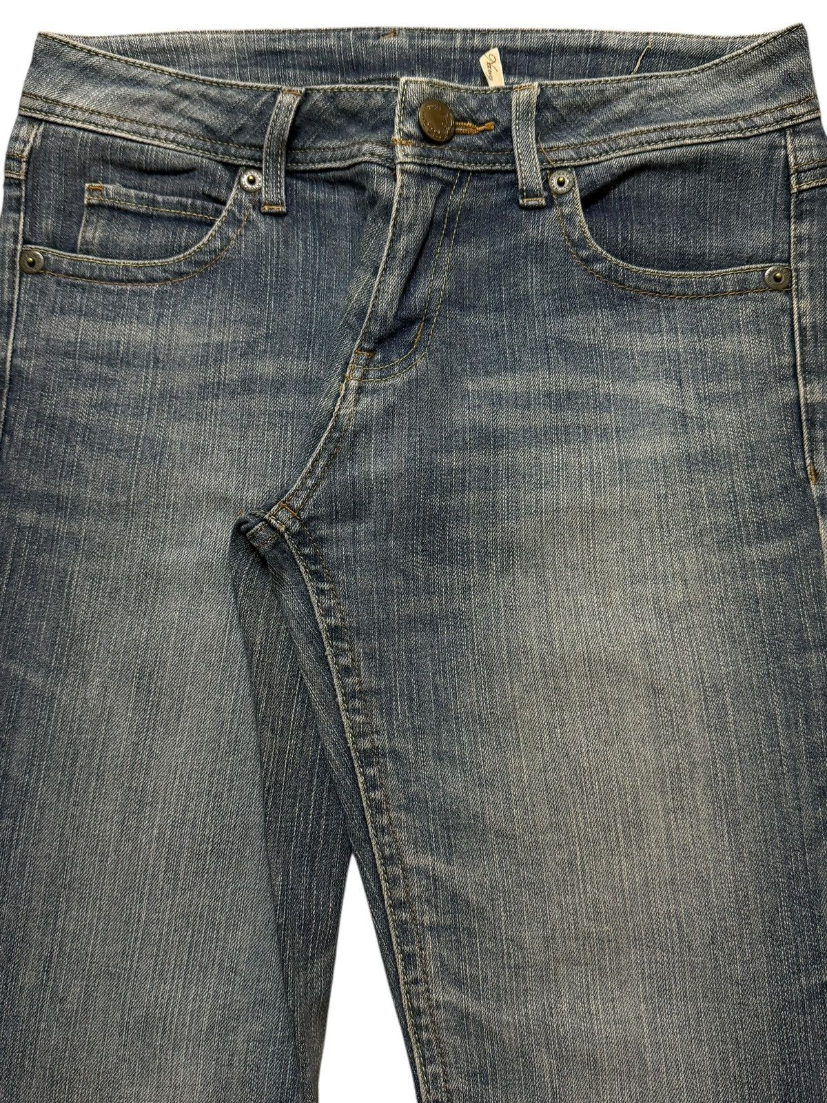 Hysteric Glamour Vintage Y2K Japanese Brand Blue Faded Whisker Wide Leg Flare Size US 30 / EU 46 - 3 Thumbnail