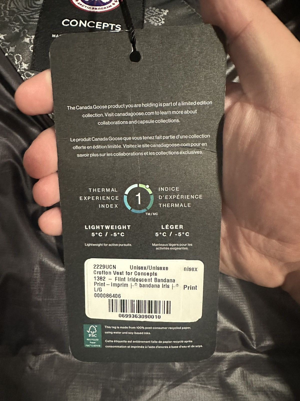 Canada Goose Limited Edition Canada Goose x CNCPTs Crofton Vest Size US L / EU 52-54 / 3 - 7 Thumbnail