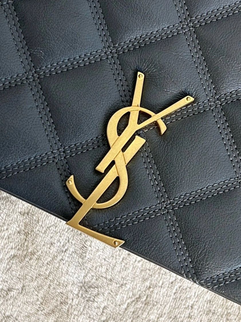 Saint Laurent Paris Saint Laurent Becky Bag - Stormy Grey / Gold Size ONE SIZE - 4 Thumbnail