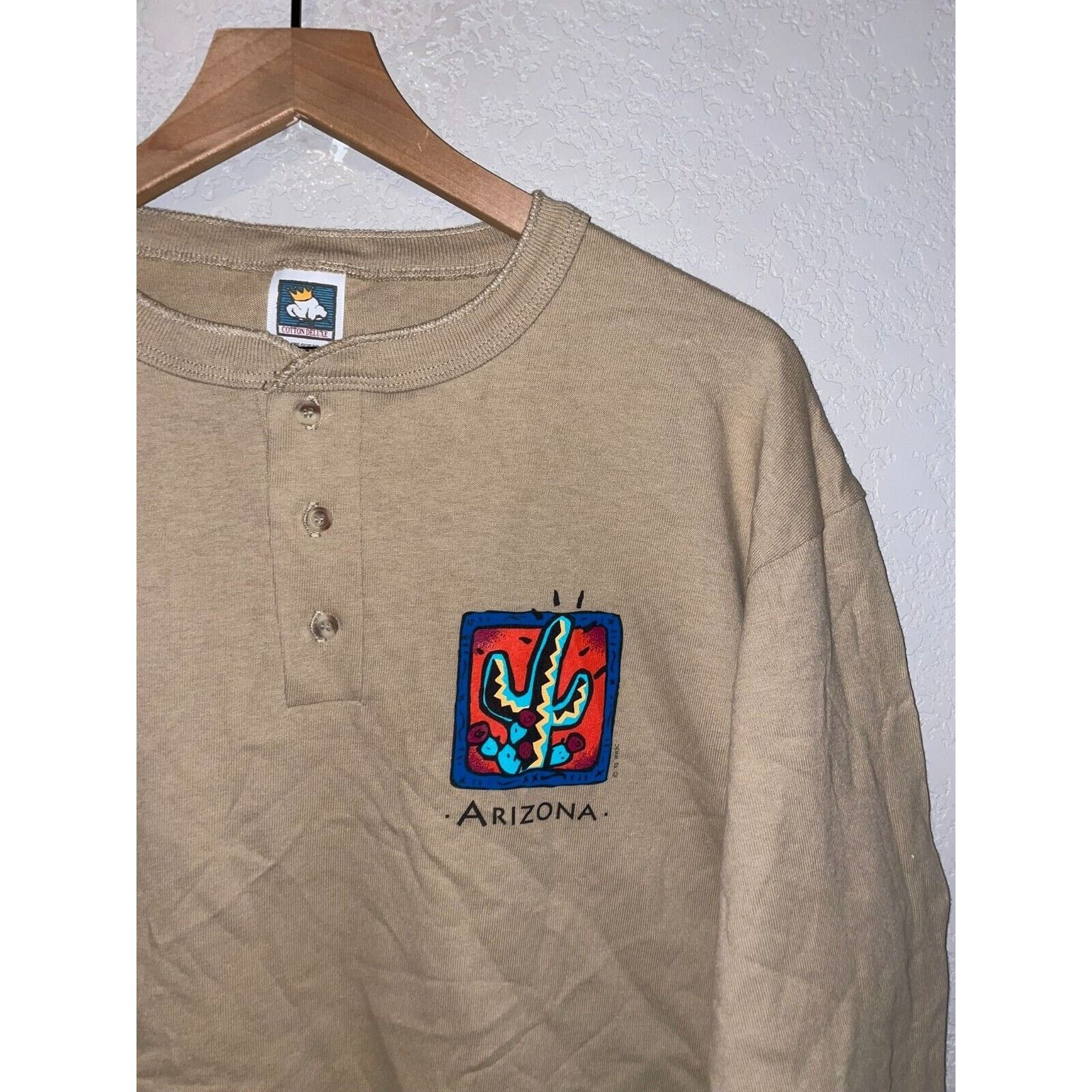 Anvil Vintage Arizona Long Sleeve Shirt Brown 90s VTG Large 90s Size US L / EU 52-54 / 3 - 2 Thumbnail